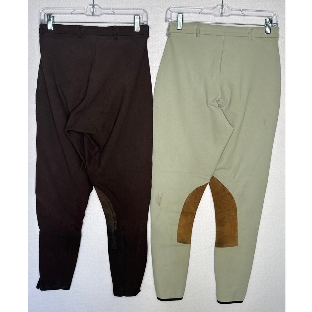 Vintage 1980s Harry Hall London Riding Breeches 28L Leather Patch Set 28L - Picture 8 of 14
